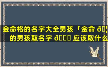 金命格的名字大全男孩「金命 🦊 的男孩取名字 🐟 应该取什么」